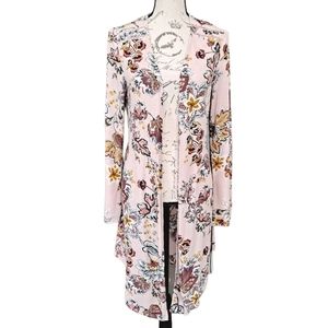 Knox Rose Pink Floral Kimono Cardigan